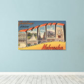 Toile Omaha, NebraskaScènes de grandes lettres Omaha, NE (Insitu (Plancher de Bois))