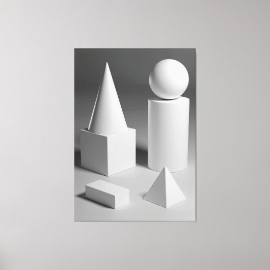 Toile Ombrage géométrique des formes (Recto)