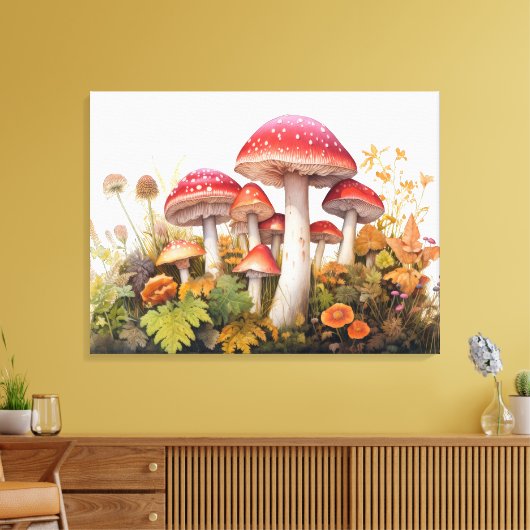 Toile Ombre de champignons de la forêt enchantée (Insitu(Salon))
