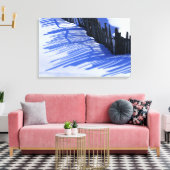 Toile Ombre de clôture sur la neige (Insitu(Salon))