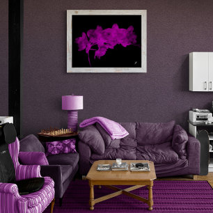 Toile Ombre orchidée sur un arrière - plan sombre