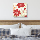 Toile Ombres florales en rouge et orange (Insitu(Chambre))