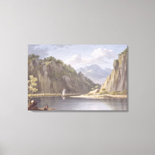 Toile On the River Elbe, near Lowosiege à Saxony, plate