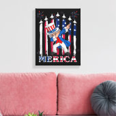 Toile Oncle patriotique Sam Dabbing 4 juillet (Insitu(Salon))