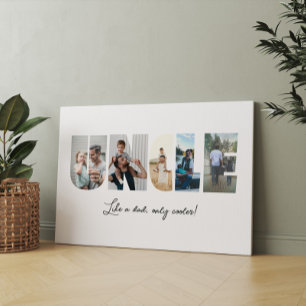 Toile Oncle Photo Collage 5 images Collage