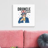 Toile Oncle Sam drôle de conception vectorielle de bière (Insitu(Salon))