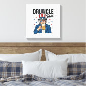 Toile Oncle Sam drôle de conception vectorielle de bière (Insitu(Chambre))