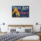 Toile Oncle Sam Pear Crate LabelWapato, WA (Insitu(Chambre))
