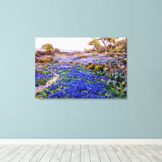 Toile Onderdonk - Bluebonnets à Twilight (Insitu (Plancher de Bois))