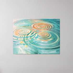 Toile Ondulations de Tranquillité Harmonie d'Eau Abstrai