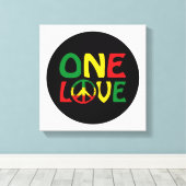 Toile One Love, Reggae design (Insitu (Plancher de Bois))