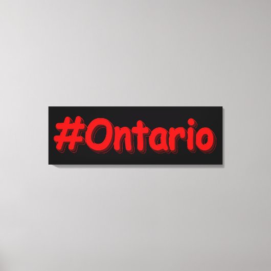 Toile "#Ontario" Joli design. Commandez dès maintenant  (Recto)