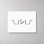 Toile Oops Shrug Emoticon ; -\_(シ)_/ (Recto)