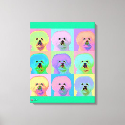 Toile Op Art - Bichon Frise (Recto)