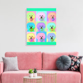 Toile Op Art - Bichon Frise (Insitu(Salon))