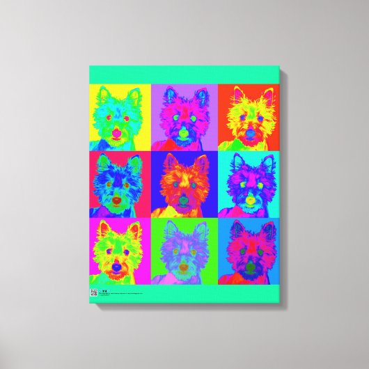 Toile Op Art - West Highland Terrier (Recto)