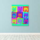 Toile Op Art - West Highland Terrier (Insitu (Plancher de Bois))