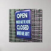 Toile Open Sign Funny, Closed Sign Funny (Recto)