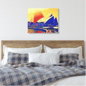 Toile Opéra de Sydney vintage, Australie (Insitu(Chambre))