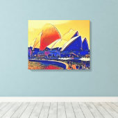 Toile Opéra de Sydney vintage, Australie (Insitu (Plancher de Bois))