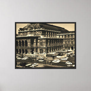 Toile Opéra d'État de Vienne Autriche vintage
