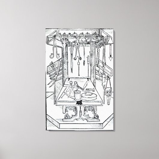 Toile Operating table and surgical instruments, from 'Da (Recto)