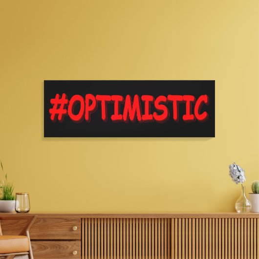 Toile "#OPTIMISTIC" Belle Conception. Commandez dès main (Insitu(Salon))