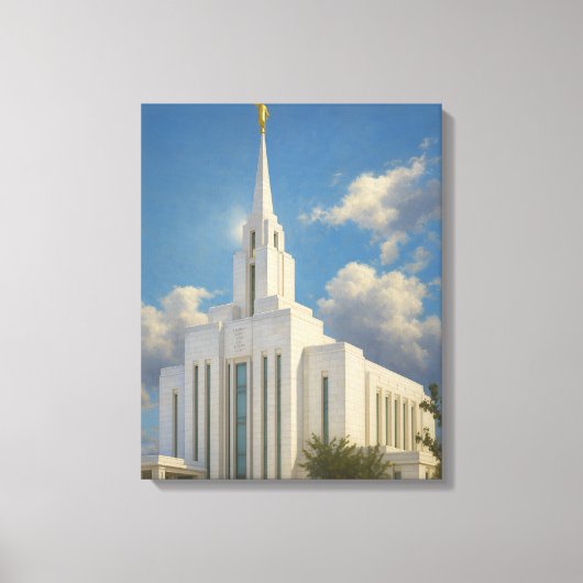 Toile Oquirrh Mountain Utah Temple Painting™ LDS Canvas (Recto)