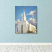 Toile Oquirrh Mountain Utah Temple Painting™ LDS Canvas (Insitu (Plancher de Bois))