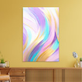 Toile Or Abstrait rose Lilac Turquoise (Insitu(Salon))