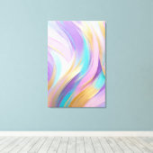 Toile Or Abstrait rose Lilac Turquoise (Insitu (Plancher de Bois))