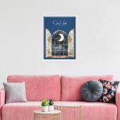 Toile Or Bleu Étoiles Argent (Insitu(Salon))