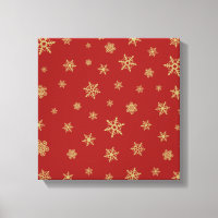 Or de conception de flocons de neige sur le rouge