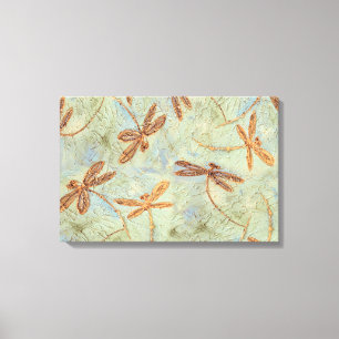 Toile Or de danse de libellule