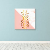 Toile Or de marbre rose Ananas (Insitu (Plancher de Bois))