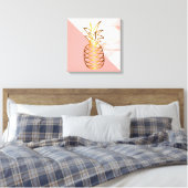 Toile Or de marbre rose Ananas (Insitu(Chambre))