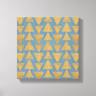 Toile Or extérieur d'étape de Geo et motif bleu