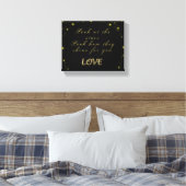 Toile Or personnalisé et étoiles brillantes sur noir (Insitu(Chambre))