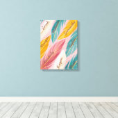 Toile or turquoise rose moderne (Insitu (Plancher de Bois))