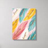 Toile or turquoise rose moderne (Recto)