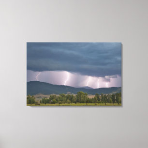 Toile Orage a produit des éclairs dans le Jocko