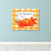 Toile Orange Buffalo, Citrouille De Thanksgiving, Plaid (Insitu (Plancher de Bois))