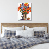 Toile Orange Chrysanthèmes (Insitu(Chambre))