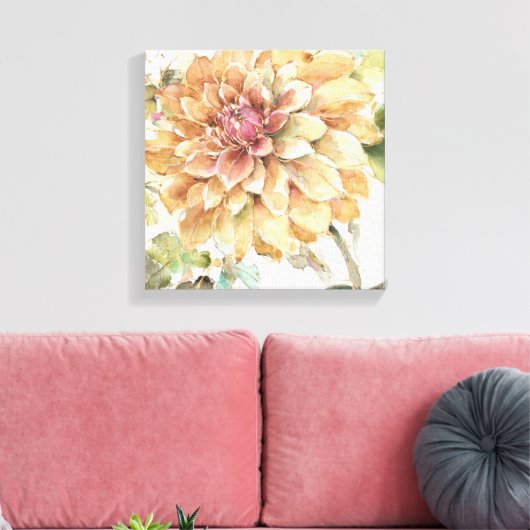 Toile Orange Dahlia (Insitu(Salon))