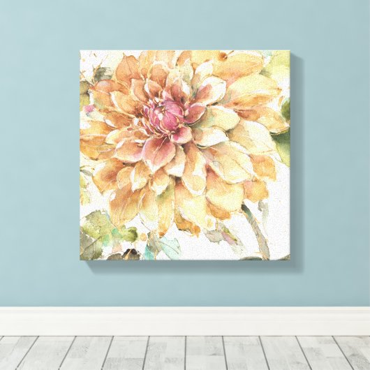 Toile Orange Dahlia (Insitu (Plancher de Bois))