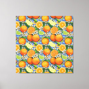 Toile Orange et citrons