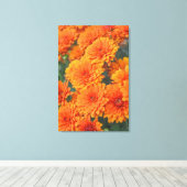 Toile Orange Garden Flowers Mums Autumn Art (Insitu (Plancher de Bois))