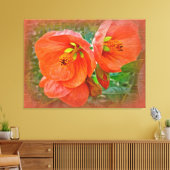 Toile Orange Hibiscus Fleurs (Insitu(Salon))