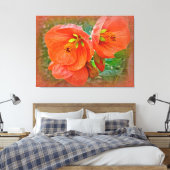 Toile Orange Hibiscus Fleurs (Insitu(Chambre))