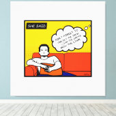 Toile orange jaune bleu miel Do Rugged Geek Comics (Insitu (Plancher de Bois))